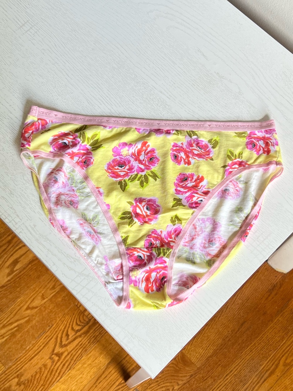 XL VS Vintage High Leg Brief Panty Cotton Floral